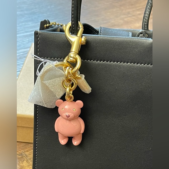 NWT Coach Pink Bear Bag Charm Keychain CP890 - Picture 2 of 10